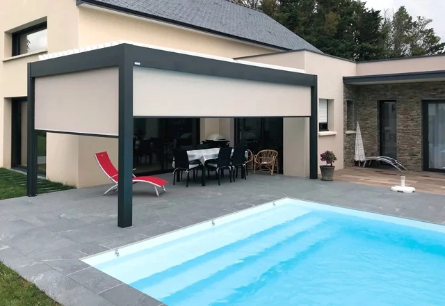 Pergola bioclimatique en aluminium